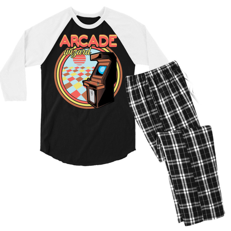 Arcade Wizard For Dark Men's 3/4 Sleeve Pajama Set by autlu2024 | Artistshot