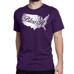 bless it usa map 4th of jully Classic T-shirt | Artistshot