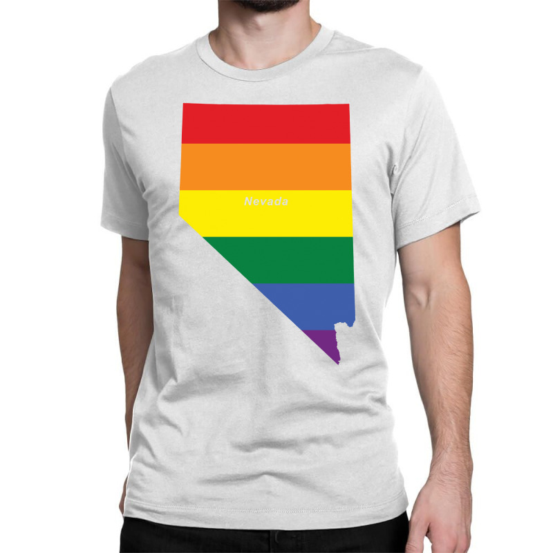 Nevada Rainbow Flag Classic T-shirt | Artistshot