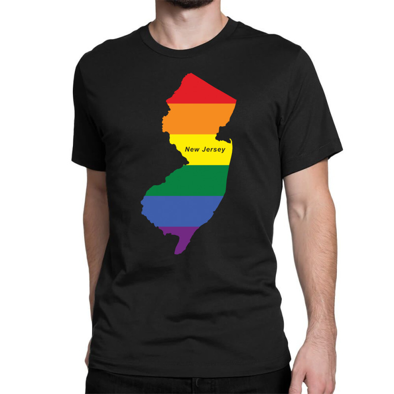 New Jersey Rainbow Flag Classic T-shirt | Artistshot