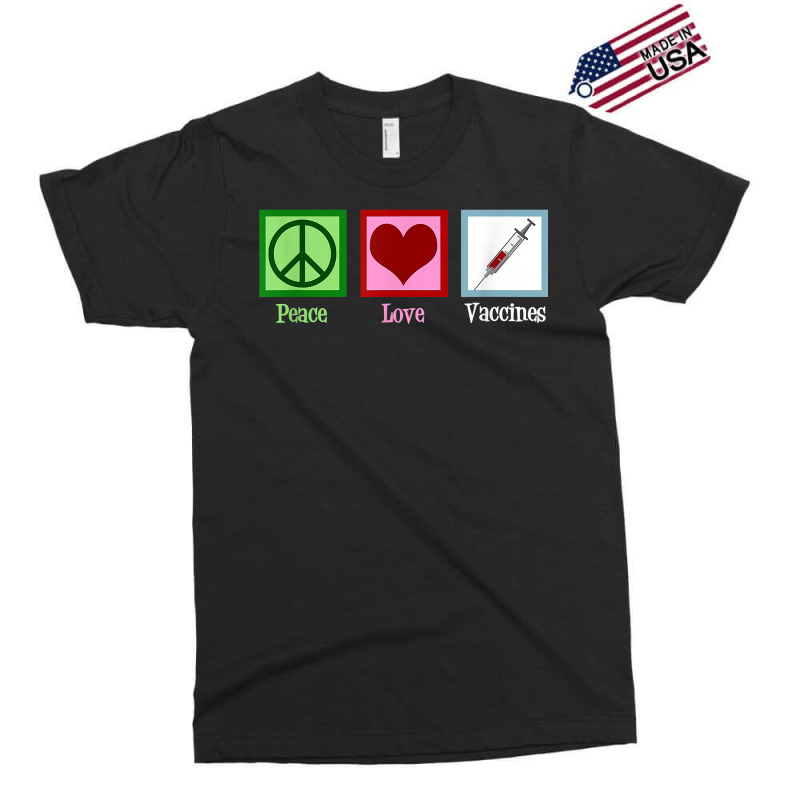 Peace Love Vaccines Pro Vaccination T Shirt Exclusive T-shirt by gehriglyssy | Artistshot