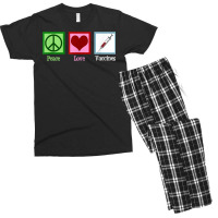 Peace Love Vaccines Pro Vaccination T Shirt Men's T-shirt Pajama Set | Artistshot