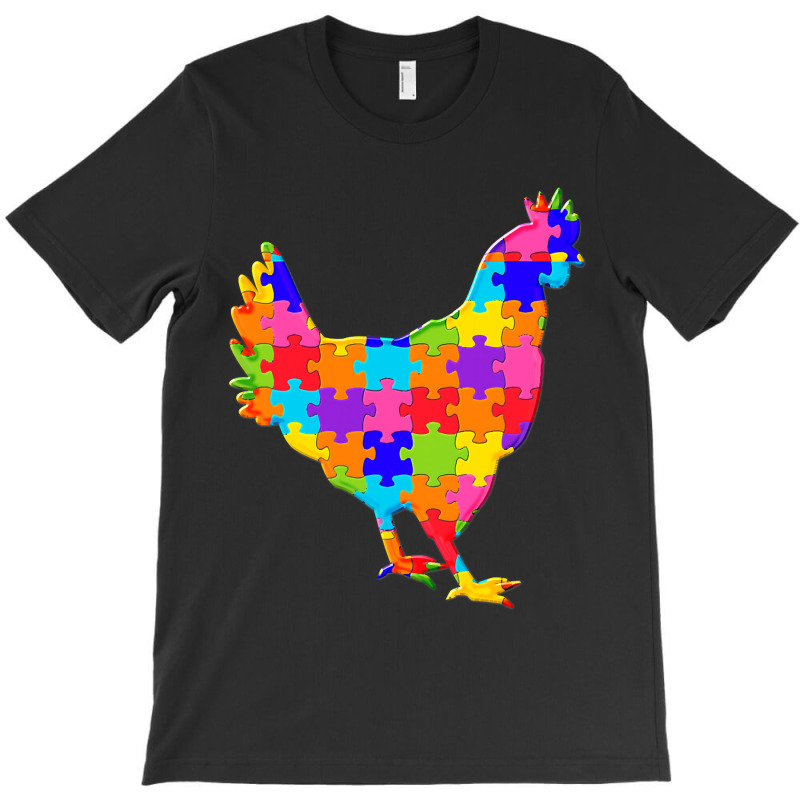 Chicken Hen Jigsaw Poster T-Shirt by Artist-Deborah | Artistshot