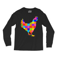 Chicken Hen Jigsaw Poster Long Sleeve Shirts | Artistshot