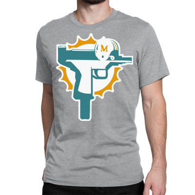 Custom Miami Dolphins Uzi Gun T Shirt Football Jersey Funny Ryan Tannehill  New Rare! Long Sleeve Shirts By Mdk Art - Artistshot