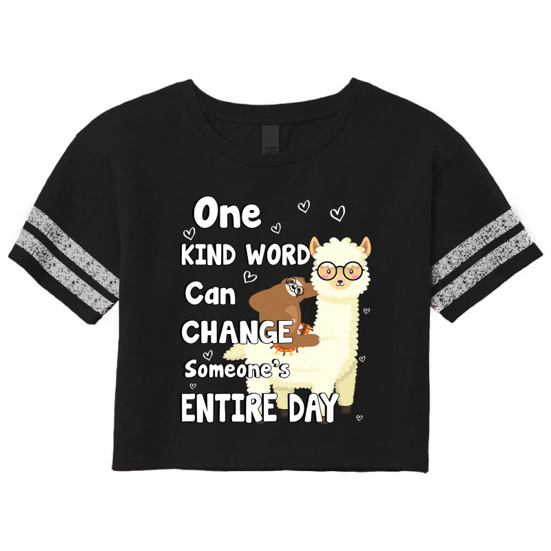 Unity Day Orange Tee Anti Bullying Gifts One Kind Word Llama 30 Scorecard Crop Tee by permad | Artistshot