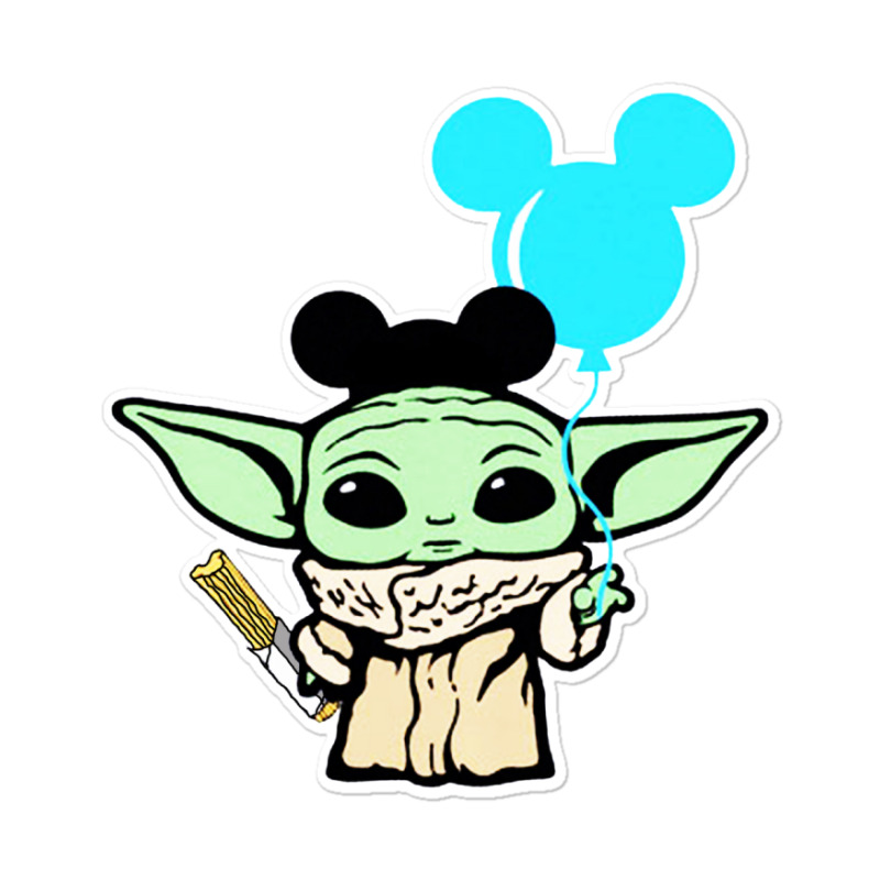 Baby Yoda Cute Sticker. By Artistshot