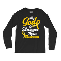 Endo Warrior My God Is Stronger Than Endometriosis Awareness T Shirt Long Sleeve Shirts | Artistshot