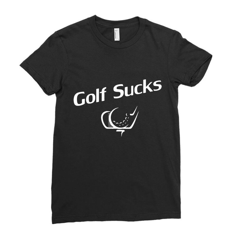 Golf Sucks Funny Ladies Fitted T-shirt 