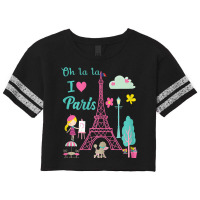 Oh La La I Love Paris Eiffel Tower French Traditions T Shirt Scorecard Crop Tee | Artistshot