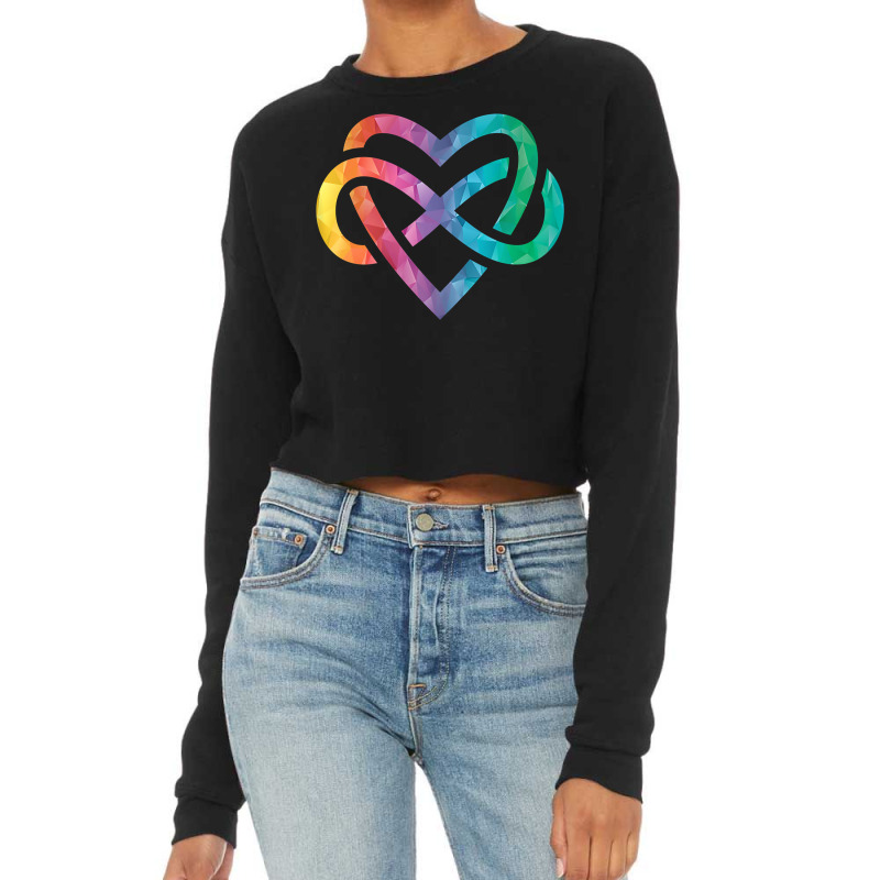 Low Poly Polyamory Rainbow Infinite Heart Lgbtqia Pride Tank Top Cropped Sweater by husserllpr | Artistshot