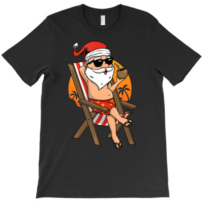 Funny Beach Cool Santa Christmas In July Women Men T-shirt Designed By Nhan