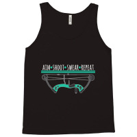 Bow And Arrow Gifts Aim Shoot Swear Repeat Archery T Shirt Tank Top | Artistshot