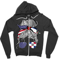 American Dominican Republic Patriot Flag Women Girl Grown T Shirt Zipper Hoodie | Artistshot