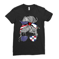 American Dominican Republic Patriot Flag Women Girl Grown T Shirt Ladies Fitted T-shirt | Artistshot