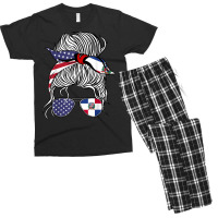 American Dominican Republic Patriot Flag Women Girl Grown T Shirt Men's T-shirt Pajama Set | Artistshot