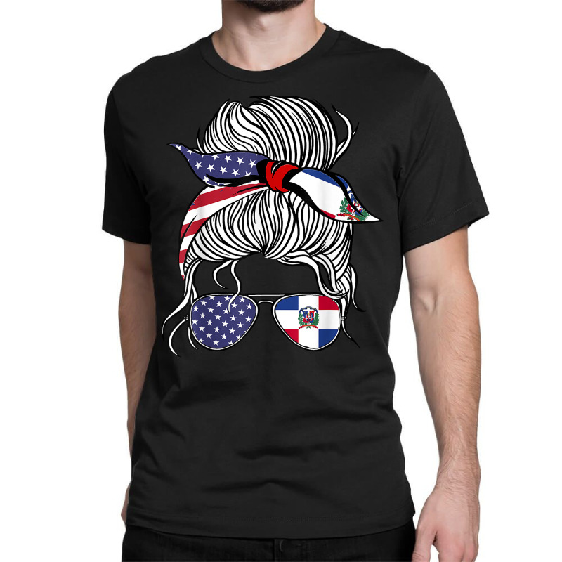 American Dominican Republic Patriot Flag Women Girl Grown T Shirt Classic T-shirt by hustonfkobar3 | Artistshot