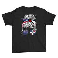 American Dominican Republic Patriot Flag Women Girl Grown T Shirt Youth Tee | Artistshot