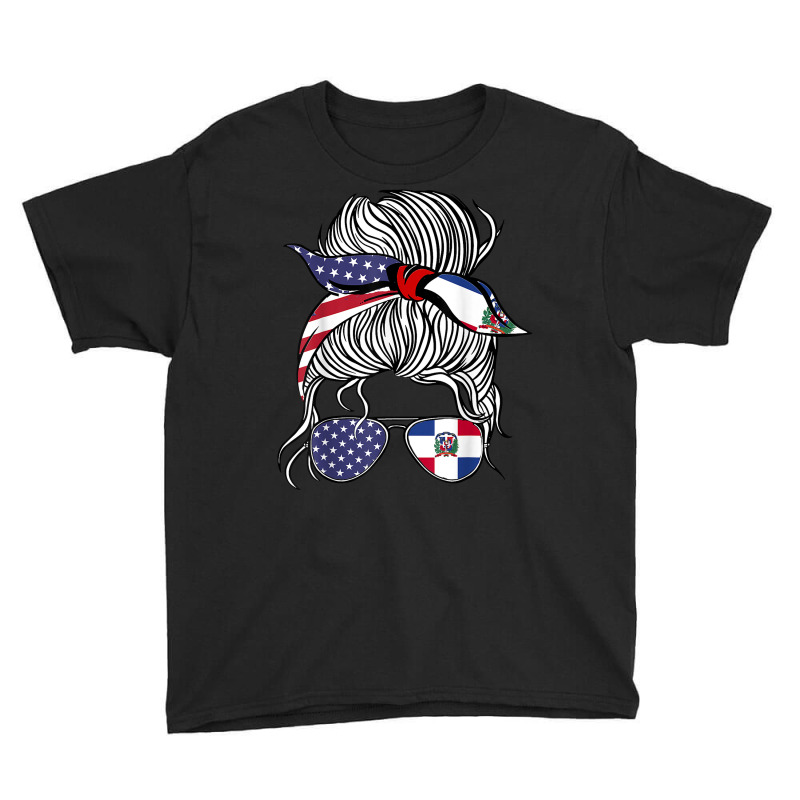 American Dominican Republic Patriot Flag Women Girl Grown T Shirt Youth Tee by hustonfkobar3 | Artistshot