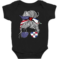 American Dominican Republic Patriot Flag Women Girl Grown T Shirt Baby Bodysuit | Artistshot