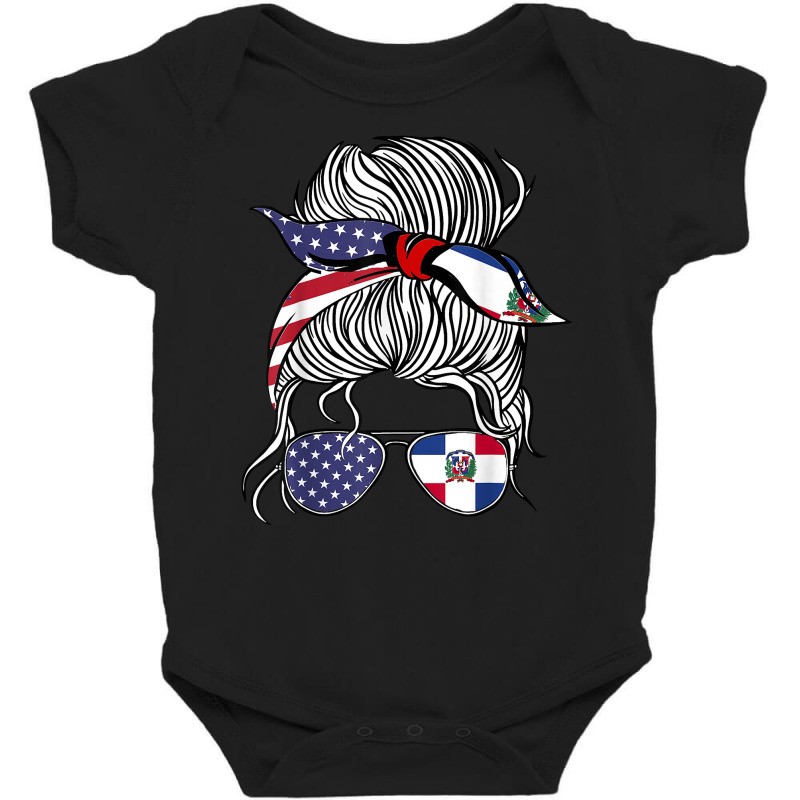 American Dominican Republic Patriot Flag Women Girl Grown T Shirt Baby Bodysuit by hustonfkobar3 | Artistshot