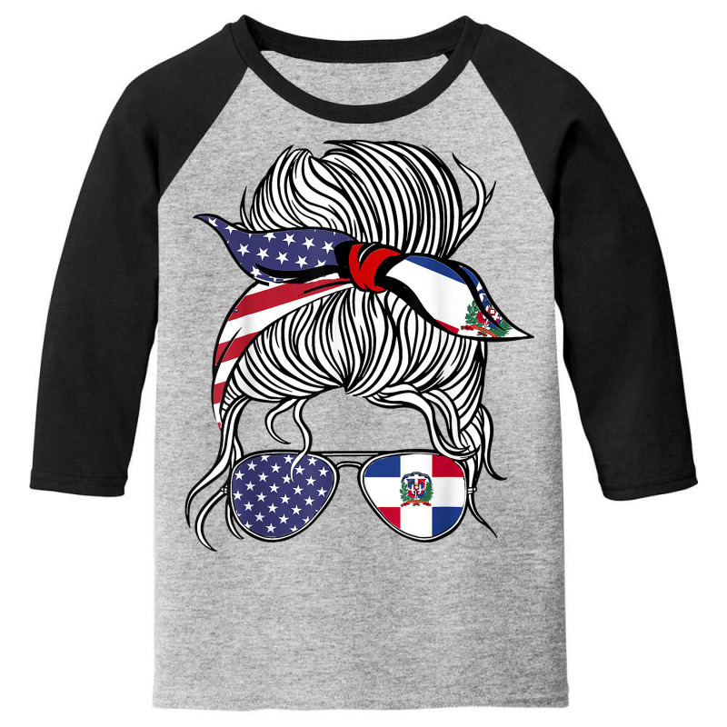 American Dominican Republic Patriot Flag Women Girl Grown T Shirt Youth 3/4 Sleeve by hustonfkobar3 | Artistshot