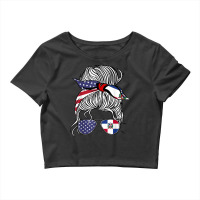 American Dominican Republic Patriot Flag Women Girl Grown T Shirt Crop Top | Artistshot