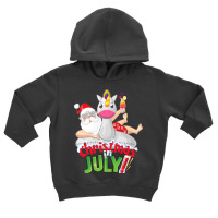 Funny Christmas In July Shirt Summer Unicorn Float Xmas T Shirt Toddler Hoodie | Artistshot