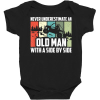 Mens Never Underestimate An Old Man With A Side By Side Utv T Shirt Baby Bodysuit | Artistshot