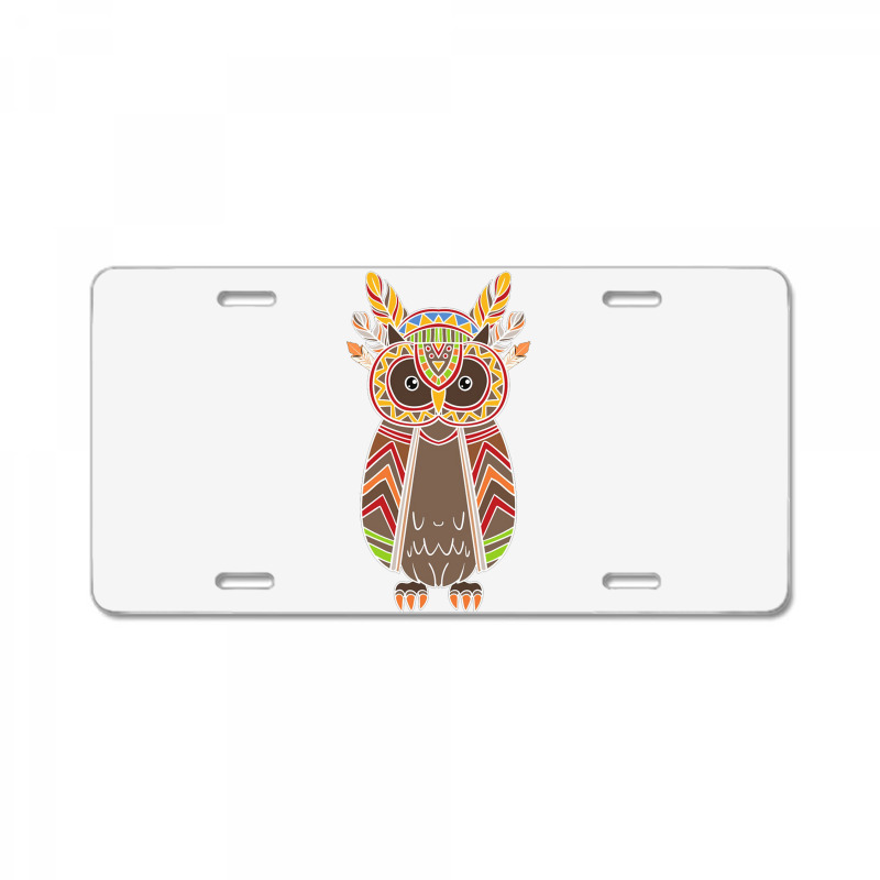 Native Owl License Plate | Artistshot