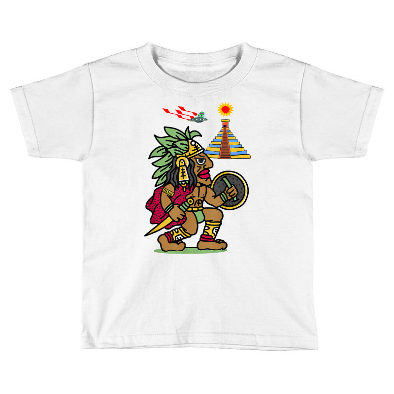 Ancient Aztec Warrior Dln8 Aliens At Tenochtitlan T Shirt Toddler T-shirt by rostinoko | Artistshot