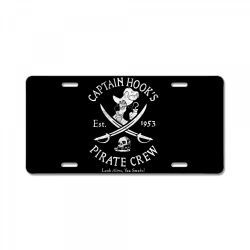 Villains captain hook pirate crew est 1953 License Plate | Artistshot