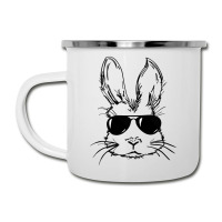 Bunny Face With Sunglasses Easter Day For Boys Men Kids Camper Cup | Artistshot