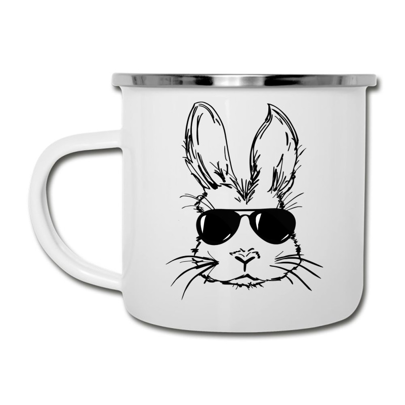 Bunny Face With Sunglasses Easter Day For Boys Men Kids Camper Cup by bakien89 | Artistshot