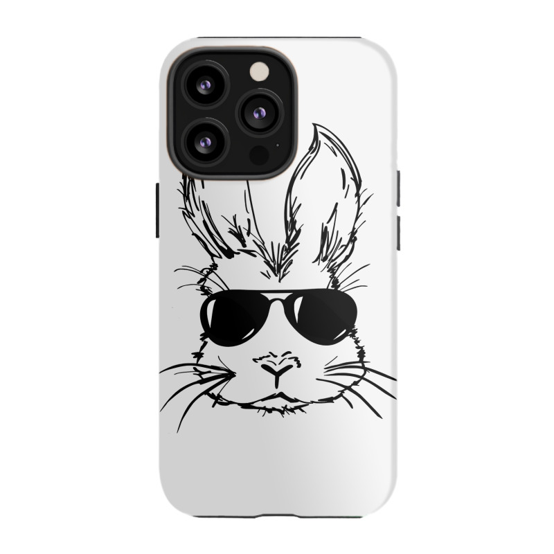 Bunny Face With Sunglasses Easter Day For Boys Men Kids iPhone 13 Pro Case by bakien89 | Artistshot