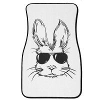 Bunny Face With Sunglasses Easter Day For Boys Men Kids Front Car Mat | Artistshot