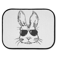 Bunny Face With Sunglasses Easter Day For Boys Men Kids Rear Car Mat | Artistshot