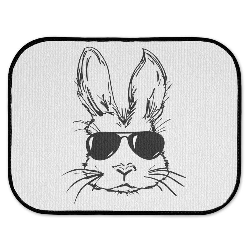 Bunny Face With Sunglasses Easter Day For Boys Men Kids Rear Car Mat by bakien89 | Artistshot