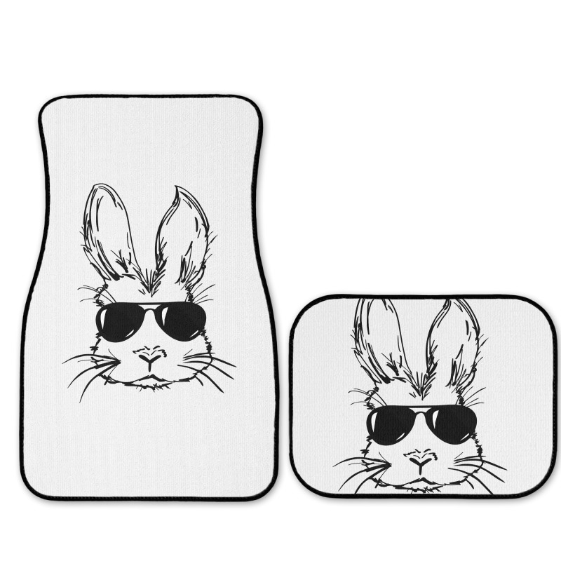 Bunny Face With Sunglasses Easter Day For Boys Men Kids Full Set Car Mats by bakien89 | Artistshot