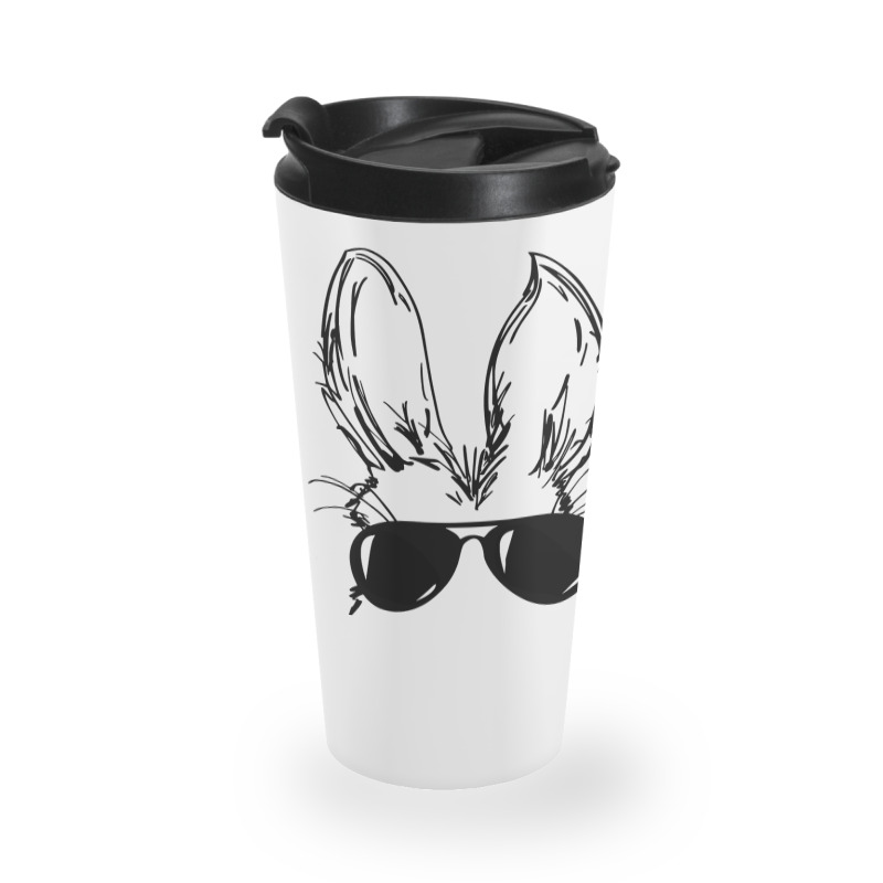 Bunny Face With Sunglasses Easter Day For Boys Men Kids Travel Mug by bakien89 | Artistshot