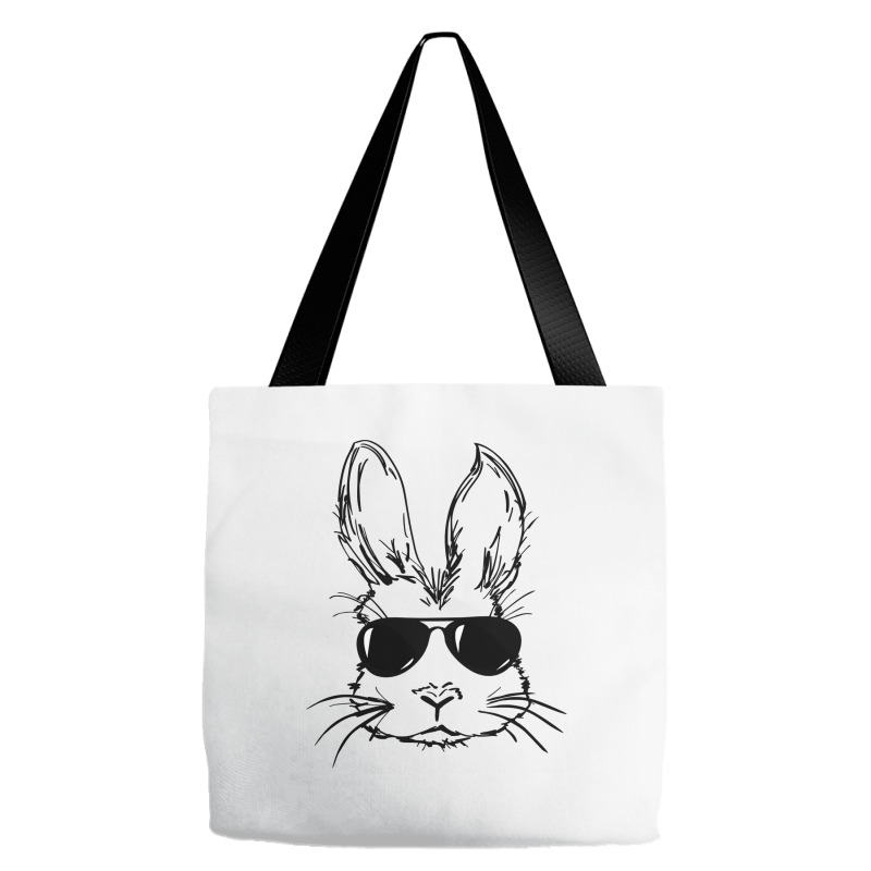 Bunny Face With Sunglasses Easter Day For Boys Men Kids Tote Bags by bakien89 | Artistshot