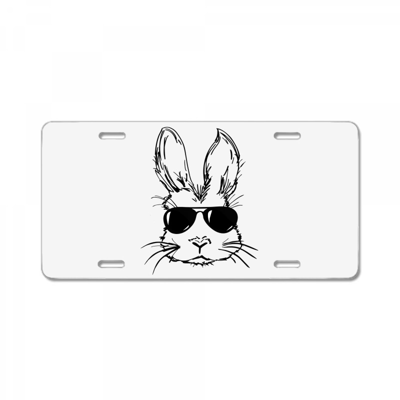 Bunny Face With Sunglasses Easter Day For Boys Men Kids License Plate by bakien89 | Artistshot