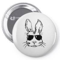 Bunny Face With Sunglasses Easter Day For Boys Men Kids Pin-back Button | Artistshot