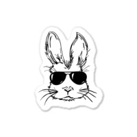 Bunny Face With Sunglasses Easter Day For Boys Men Kids Sticker | Artistshot