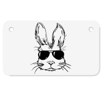 Bunny Face With Sunglasses Easter Day For Boys Men Kids Motorcycle License Plate | Artistshot