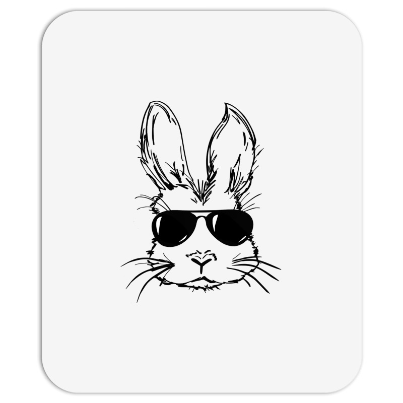 Bunny Face With Sunglasses Easter Day For Boys Men Kids Mousepad by bakien89 | Artistshot