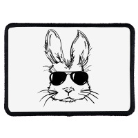 Bunny Face With Sunglasses Easter Day For Boys Men Kids Rectangle Patch | Artistshot