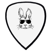 Bunny Face With Sunglasses Easter Day For Boys Men Kids Shield S Patch | Artistshot