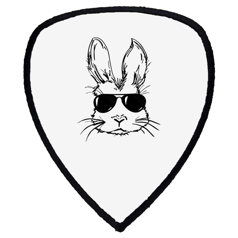 Bunny Face With Sunglasses Easter Day For Boys Men Kids Shield S Patch by bakien89 | Artistshot