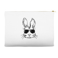 Bunny Face With Sunglasses Easter Day For Boys Men Kids Accessory Pouches | Artistshot